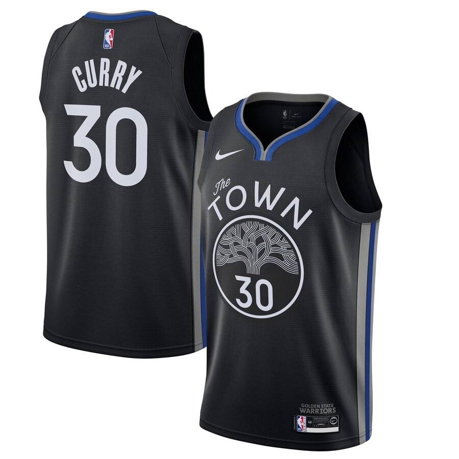 Men Golden State Warriors #30 Curry Game black new Nike NBA Jerseys->customized nba jersey->Custom Jersey